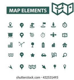 map elements icons
