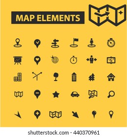 map elements icons