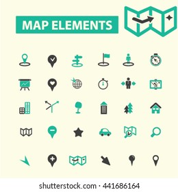 map elements icons