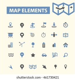 map elements icons