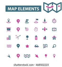 map elements icons