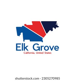 Map Of Elk Grove City Geometric Logo