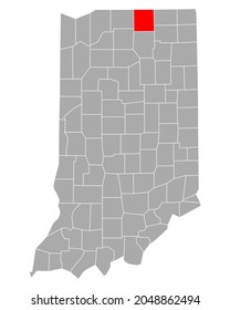 Map Of Elkhart In Indiana On White