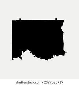 Mapa del condado de Elmore - Alabama - Estados Unidos de América Esbozo de elementos gráficos Diseño de la plantilla de ilustración
