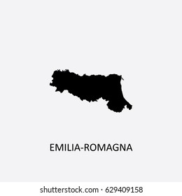 Map of Emilia-Romagna - Italy Vector Illustration