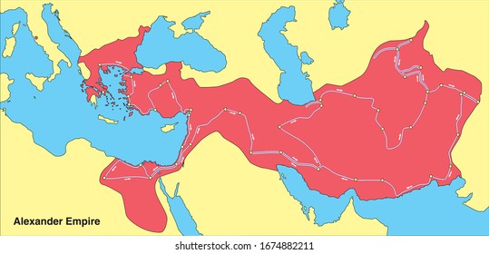  Map of empire of Alexander the Great