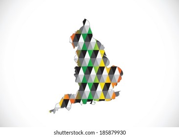 map of  England  Decorative idea design
