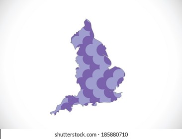 map of  England  Decorative idea design
