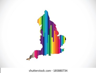 map of  England  Decorative idea design