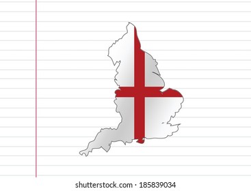 map of  England flag  Decorative idea design