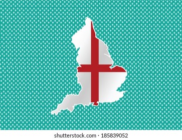 map of  England flag  Decorative idea design