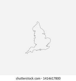 Map of England graphic element Illustration template