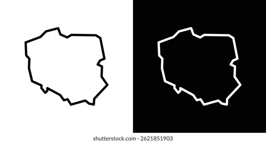 Map of England icon concept stroke on white background