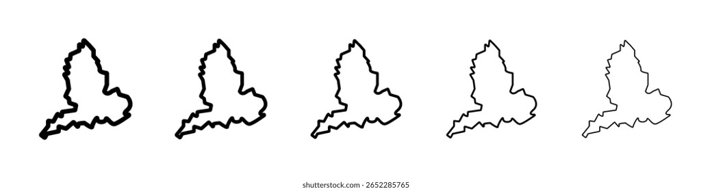 Mapa da Inglaterra ícone preenchido sinal plano conceito para web design.