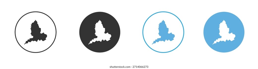 Ícone do mapa da Inglaterra. Modelo de design de ícone gráfico