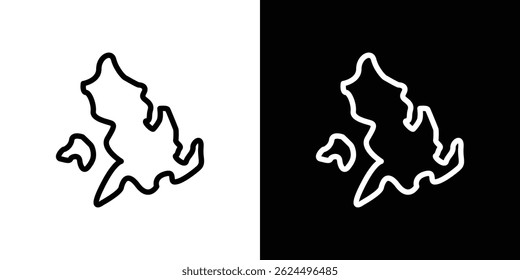 Map of England icon. Logotype vector set