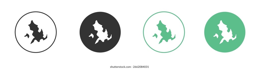 Mapa de Inglaterra icono Minimal Flat Line Vector Icon Set.