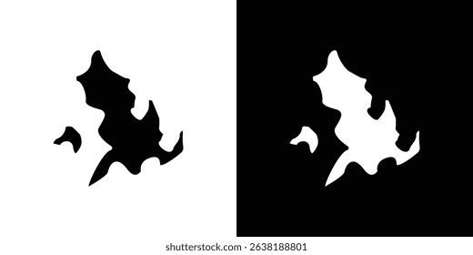 Map of England icon Vector in flat style. Collection silhouettes