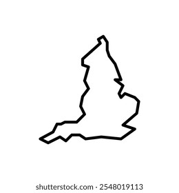 Mapa del Diseño web de iconos de Inglaterra en el Vector