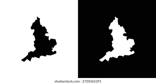Map of England icons for graphic and web design projects