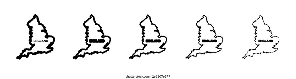 map of england Symbol mark in Outline style