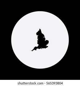 Map of England Vector Illustration