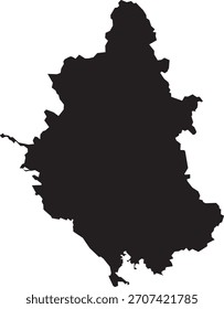 Mapa de Epiro Región de Grecia Silueta aislada