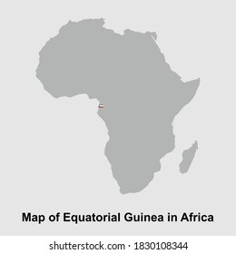 Map of Equatorial Guinea in Africa isolated vector illustration