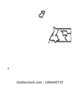 Map of Equatorial Guinea - High detailed on white background. Abstract design vector illustration eps 10.