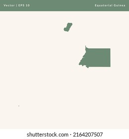 Mapa del icono del vector de ilustración de Guinea Ecuatorial