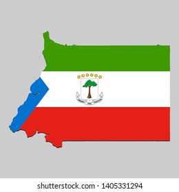 Map Equatorial Guinea National Flag Vector Stock Vector (Royalty Free ...