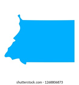 map of Equatorial Guinea. Silhouette of Equatorial Guinea map vector illustration