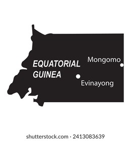 Map of Equatorial Guinea vector illustration symbol design