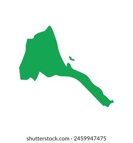 map of Eritrea colored icon. Illustration vector graphic of map of Eritrea. 