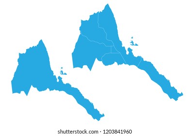 Map - Eritrea Couple Set , Map of Eritrea,Vector illustration eps 10.