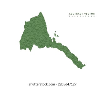 Map of Eritrea green simple outline. Stylized minimal line design vector.