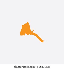 Map of Eritrea Vector Illustration