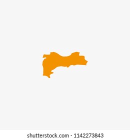 Map of Erzincan - Turkey Vector Illustration

