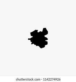 Map of Erzurum - Turkey Vector Illustration

