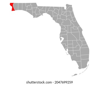 Mapa de cambia en Florida en blanco