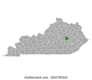 Mapa de Estill en Kentucky en blanco