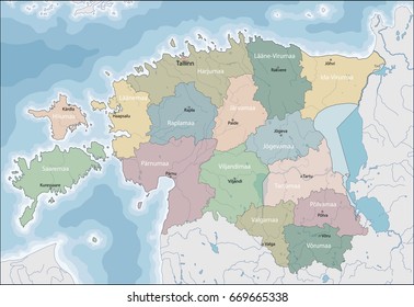 Map of Estonia