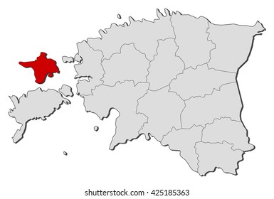 Map - Estonia, Hiiu