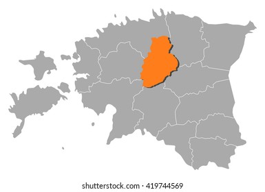 Map - Estonia, Jaerva