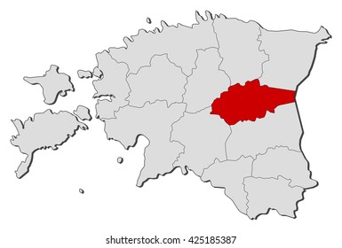 Map - Estonia, Jogeva