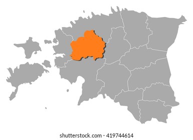 Map - Estonia, Rapla