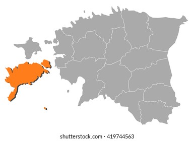 Map - Estonia, Saare