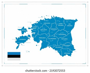 Map of Estonia. Vector illustration.