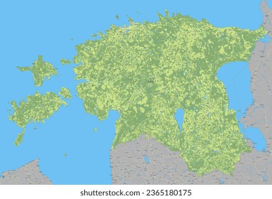 Map of Estonia Vector illustration 