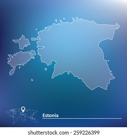 Map of Estonia - vector illustration
